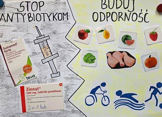 Nagrodzone prace w konkursie o antybiotykach grafika