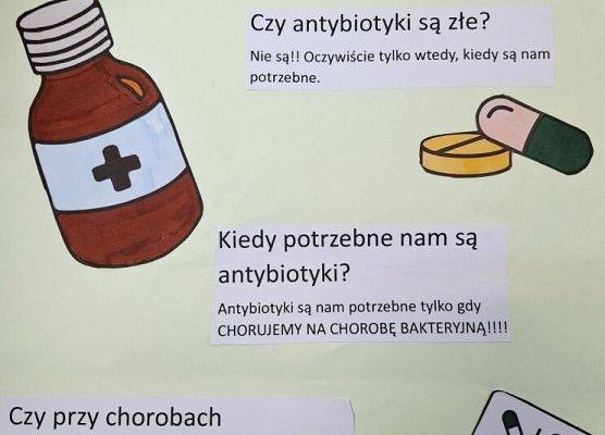 Nagrodzone prace w konkursie o antybiotykach grafika